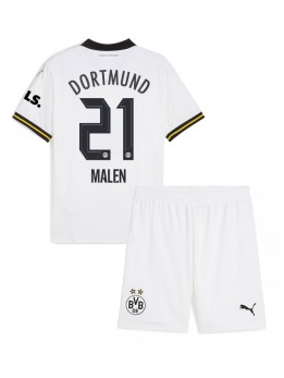 Billige Borussia Dortmund Donyell Malen #21 Tredjedraktsett Barn 2024-25 Kortermet (+ Korte bukser)